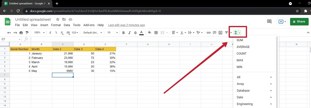 نحوه استفاده از فرمول های پیشنهادی گوگل شیت Google Sheets Formula Suggestions