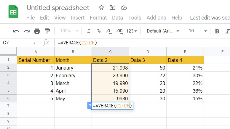 نحوه استفاده از فرمول های پیشنهادی گوگل شیت Google Sheets Formula Suggestions