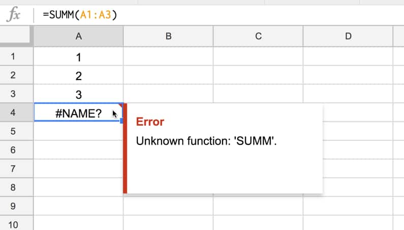 بهترین روش های حل خطای Formula Parse Errors در گوگل شیت